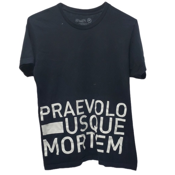 Fly Supply Black Crew Neck Men’s Medium Mortem Graphic Short Sleeve T-Shirt! - Picture 1 of 4